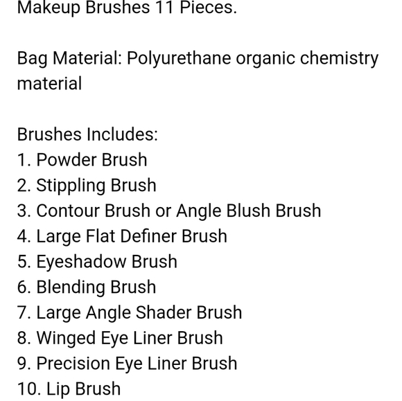 10 piece Makeup Brush Set wMermaid Organizer Case - Picture 3 of 16